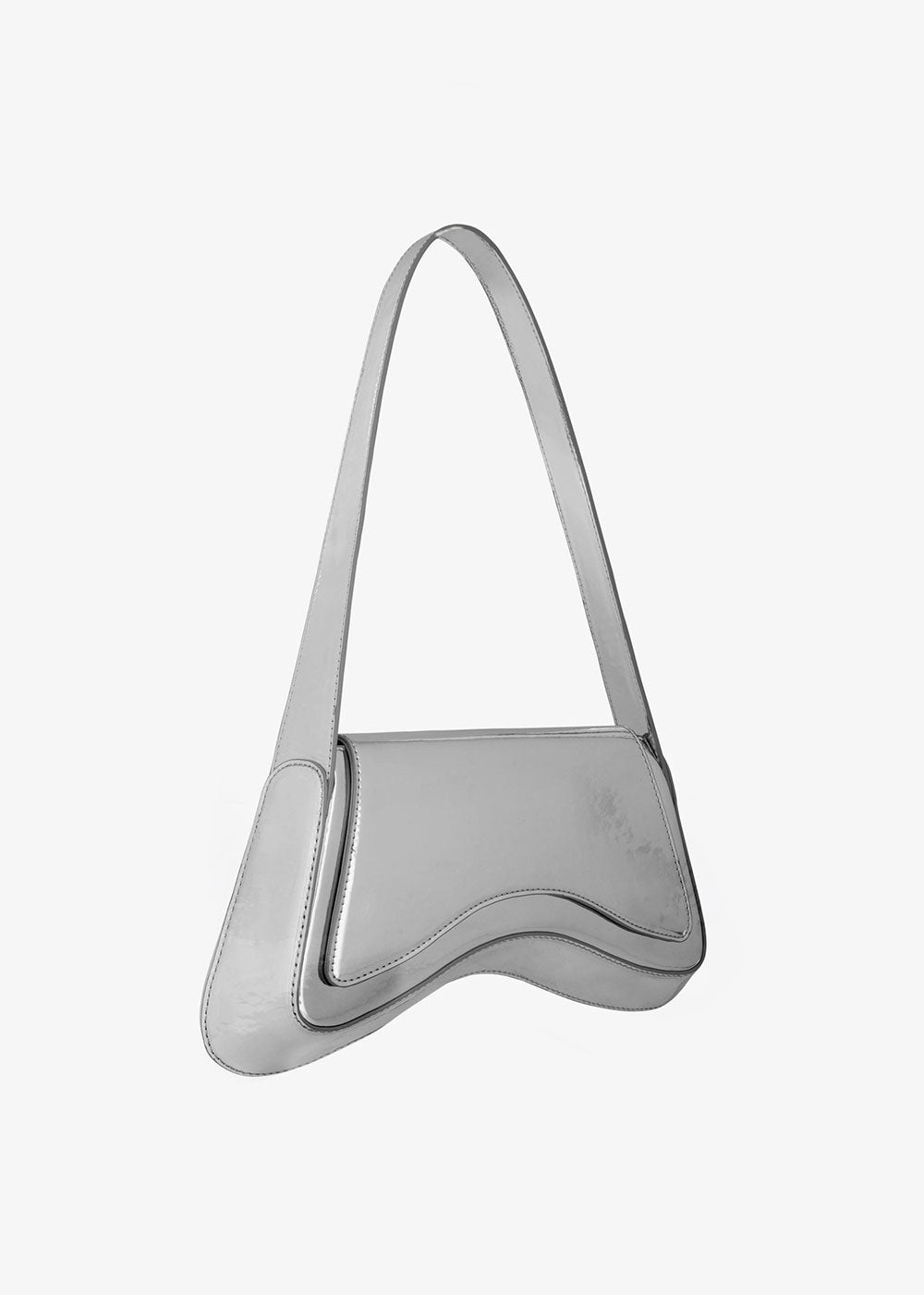 Ava Bag - Metallic Silver - Domino Style