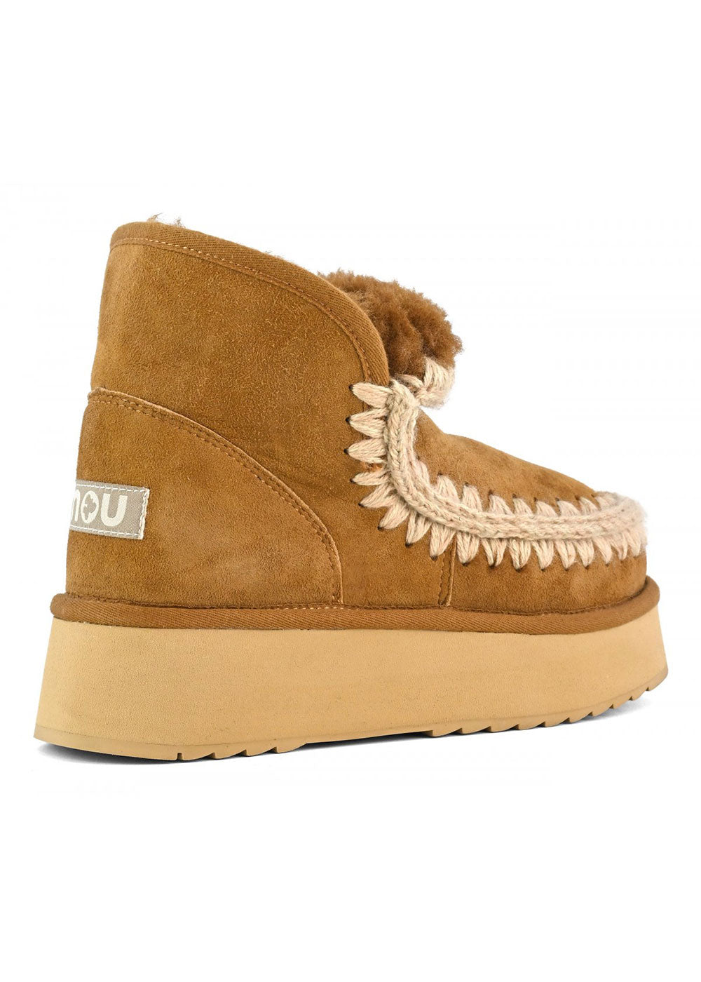 Mini Eskimo Platform Boots - Cognac - Domino Style