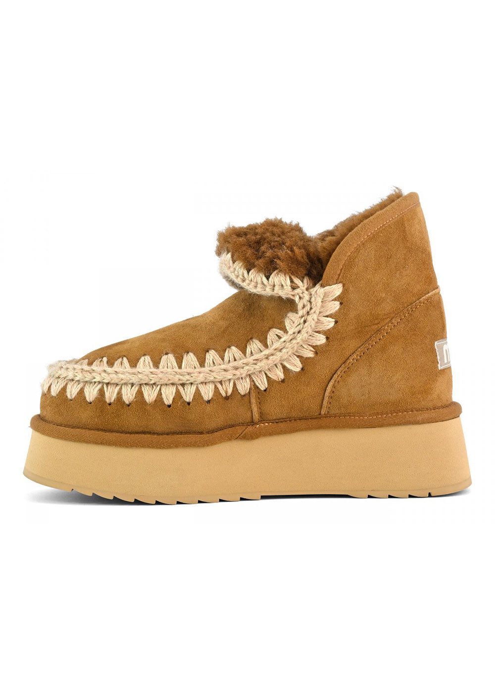 Mini Eskimo Platform Boots - Cognac - Domino Style