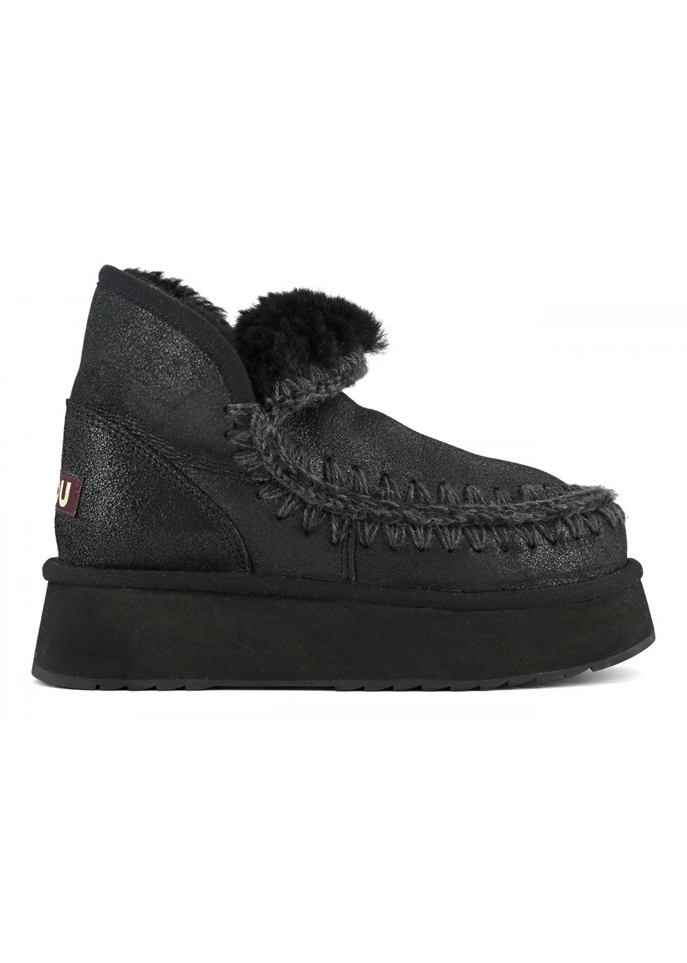 Mini Eskimo Platform Boots - Black - Domino Style