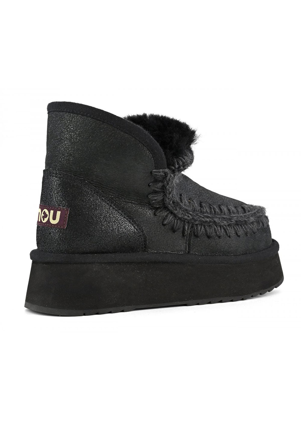 Mini Eskimo Platform Boots - Black - Domino Style