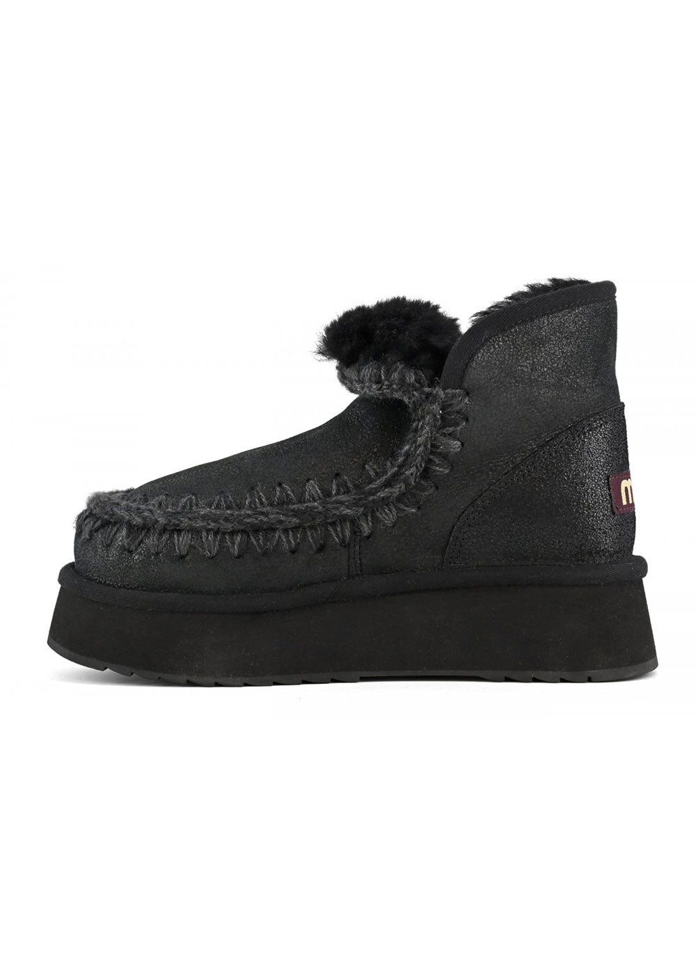 Mini Eskimo Platform Boots - Black - Domino Style