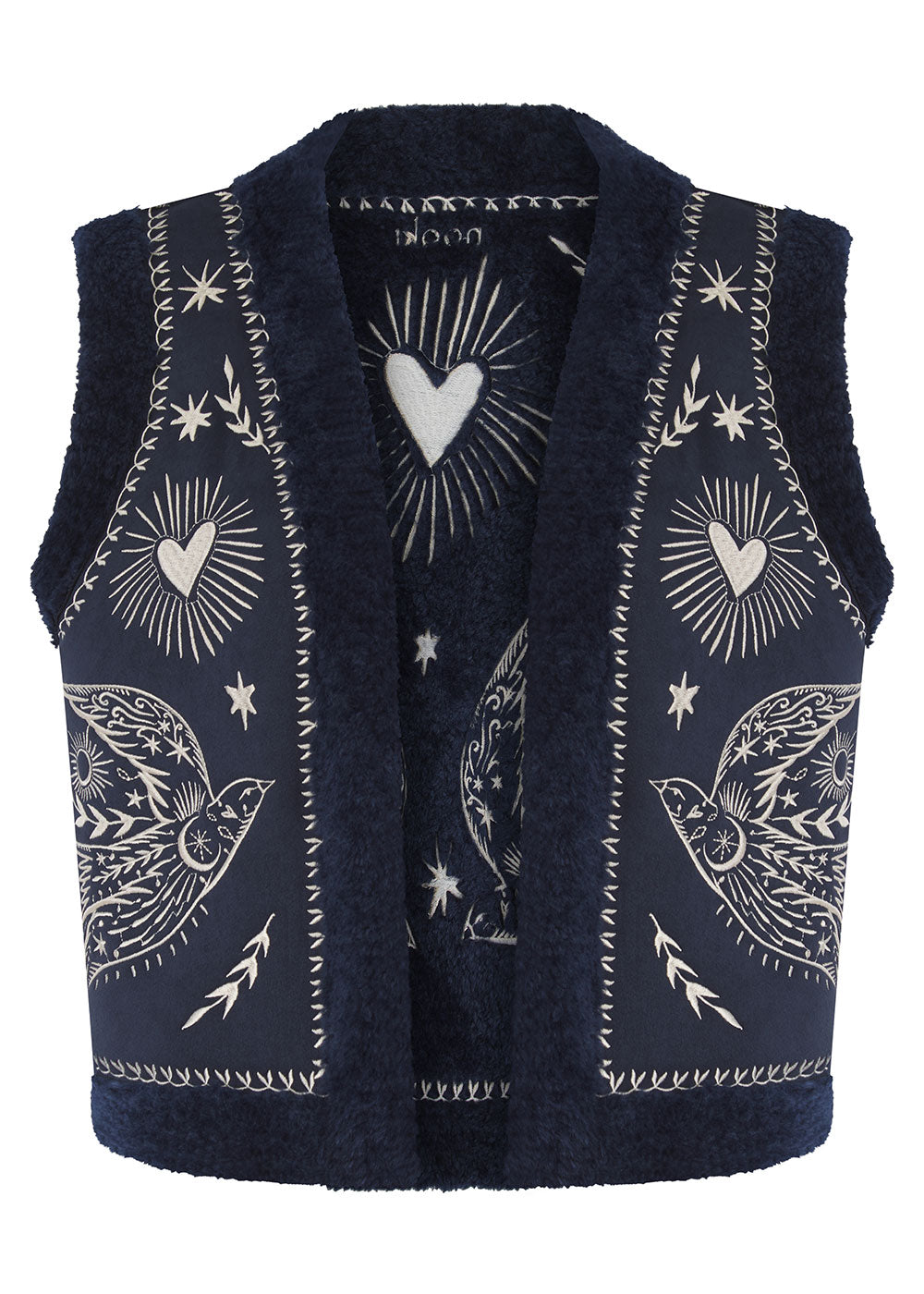 Free Bird Gilet - Navy - Domino Style