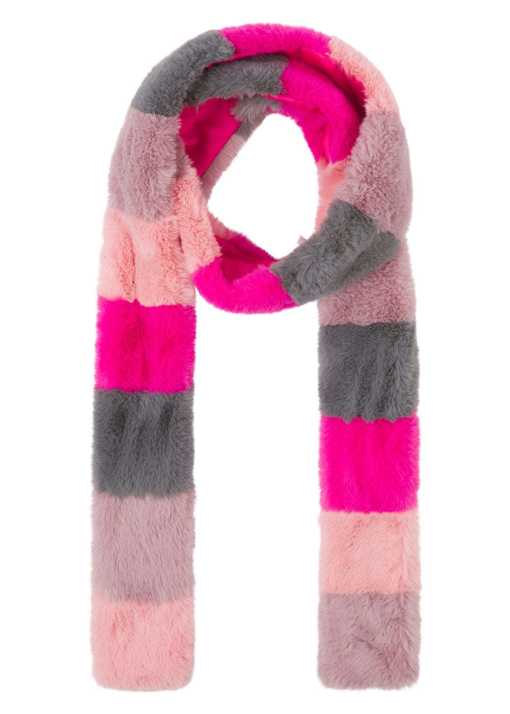 Delta Faux Fur Scarf - Pink - Domino Style