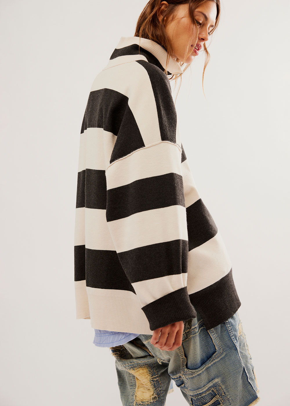 Coastal Stripe Pullover - Domino Style