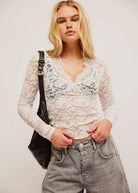 All Day Lace Long Sleeve - Ivory - Domino Style