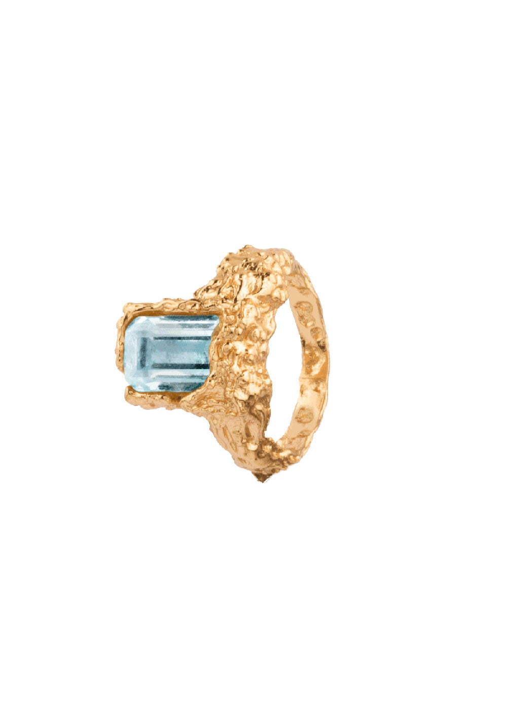 Paragon Gaze Ring - Sky Blue Topaz - Domino Style