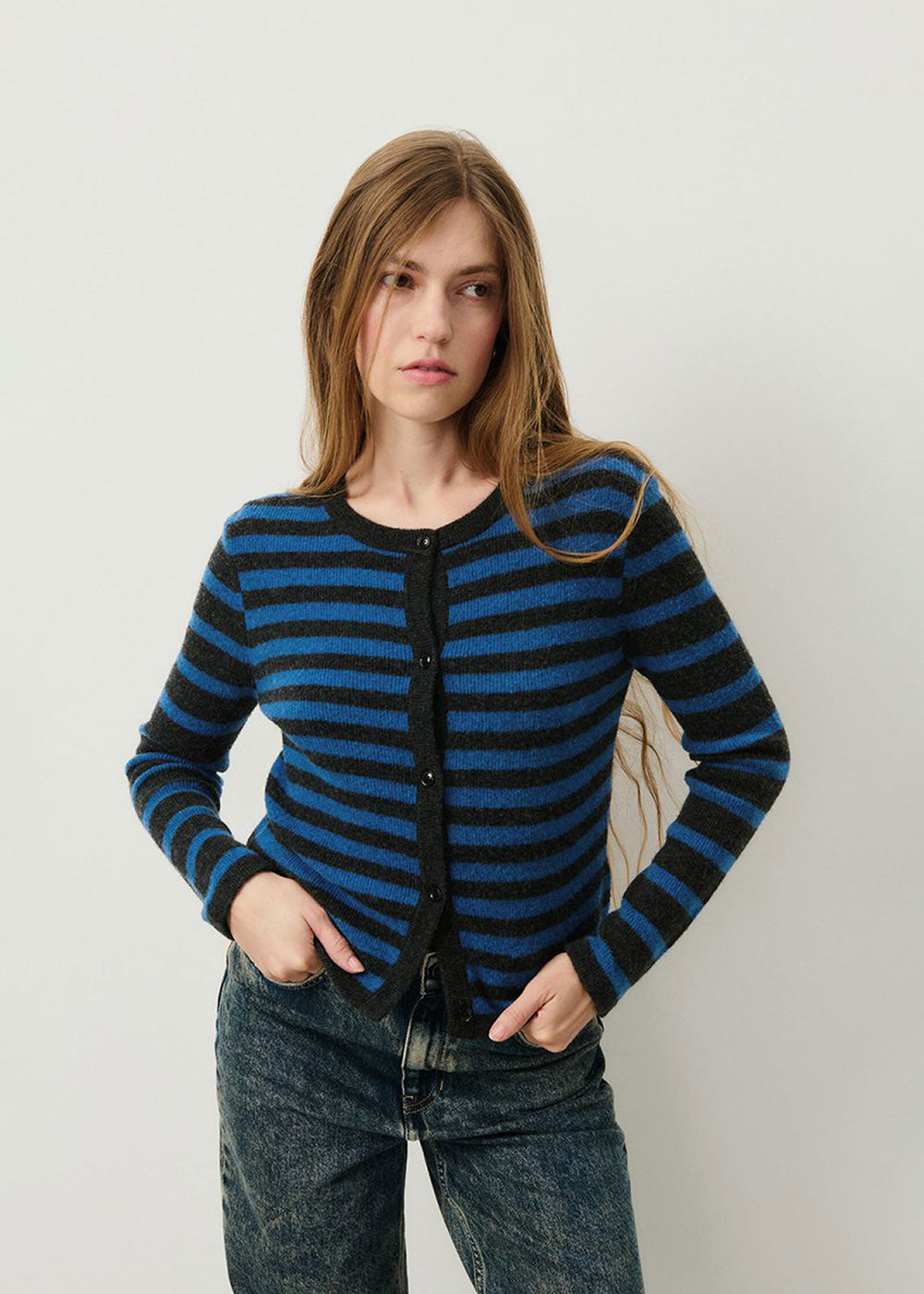 Raxow Round Neck Cardigan - Olympiad - Domino Style