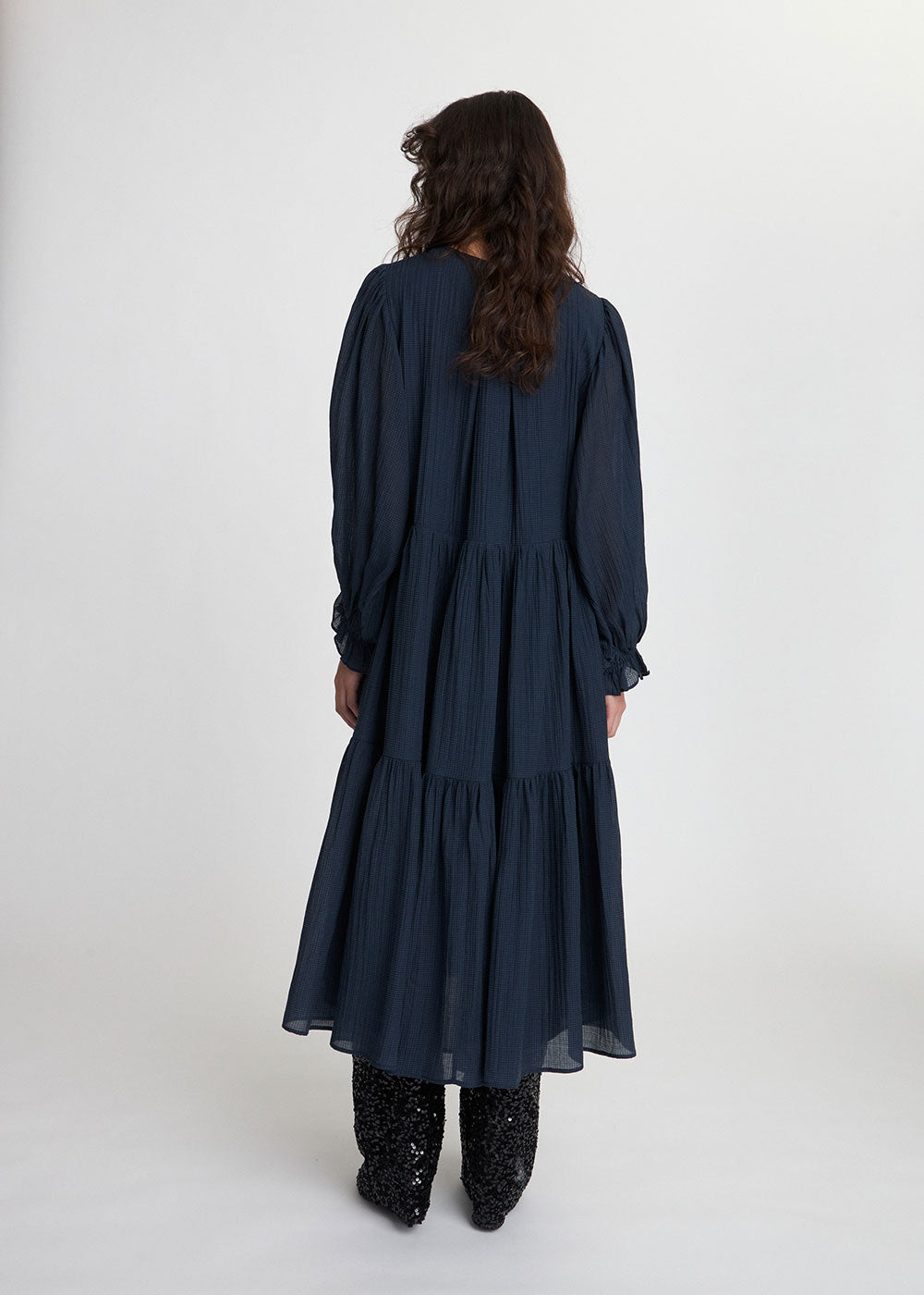 Crispy Dress - Navy - Domino Style