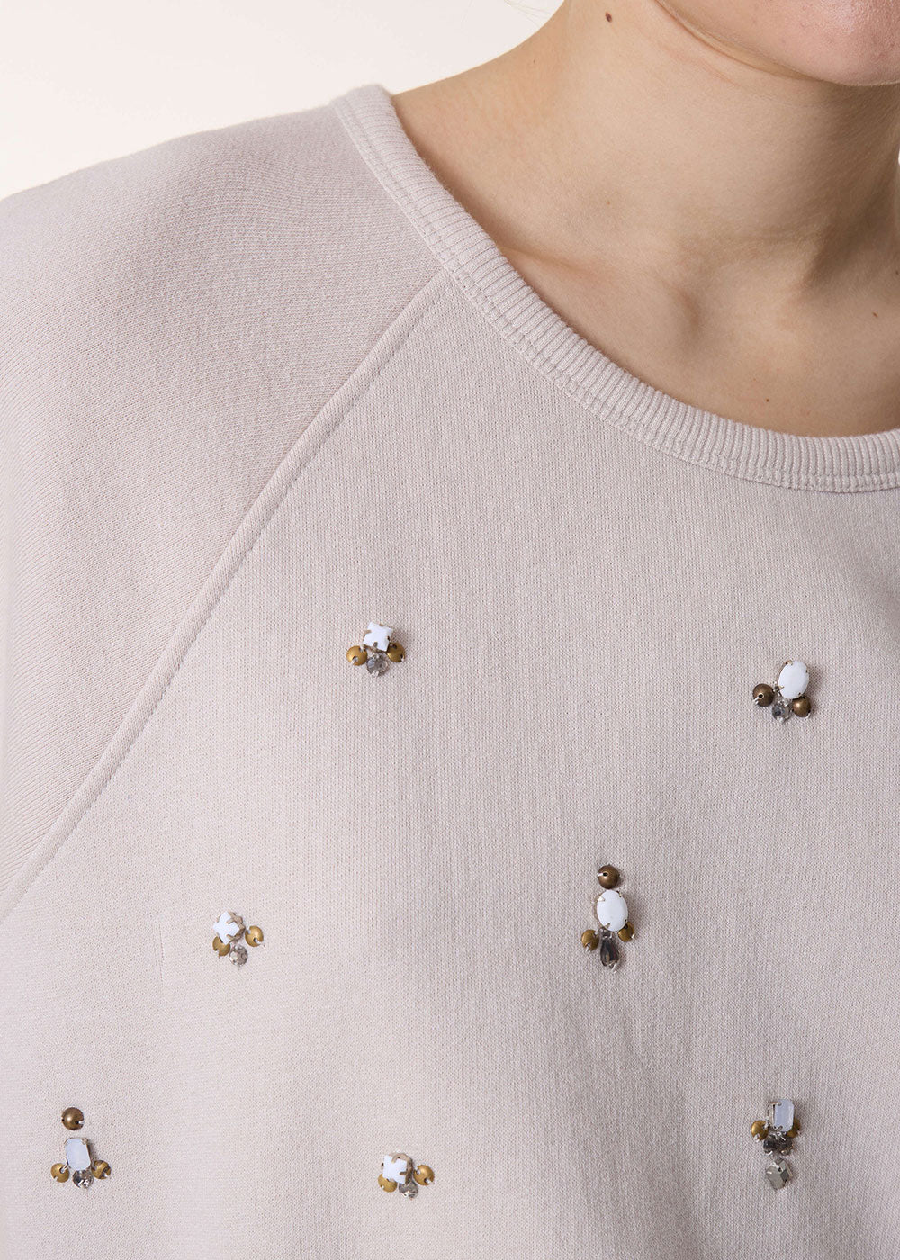 Sirop Precious Sweatshirt - Stone - Domino Style