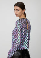 Sequins Blouse - Seductive Purple - Domino Style