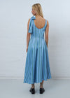Striped Strap Dress - Blue Stripes