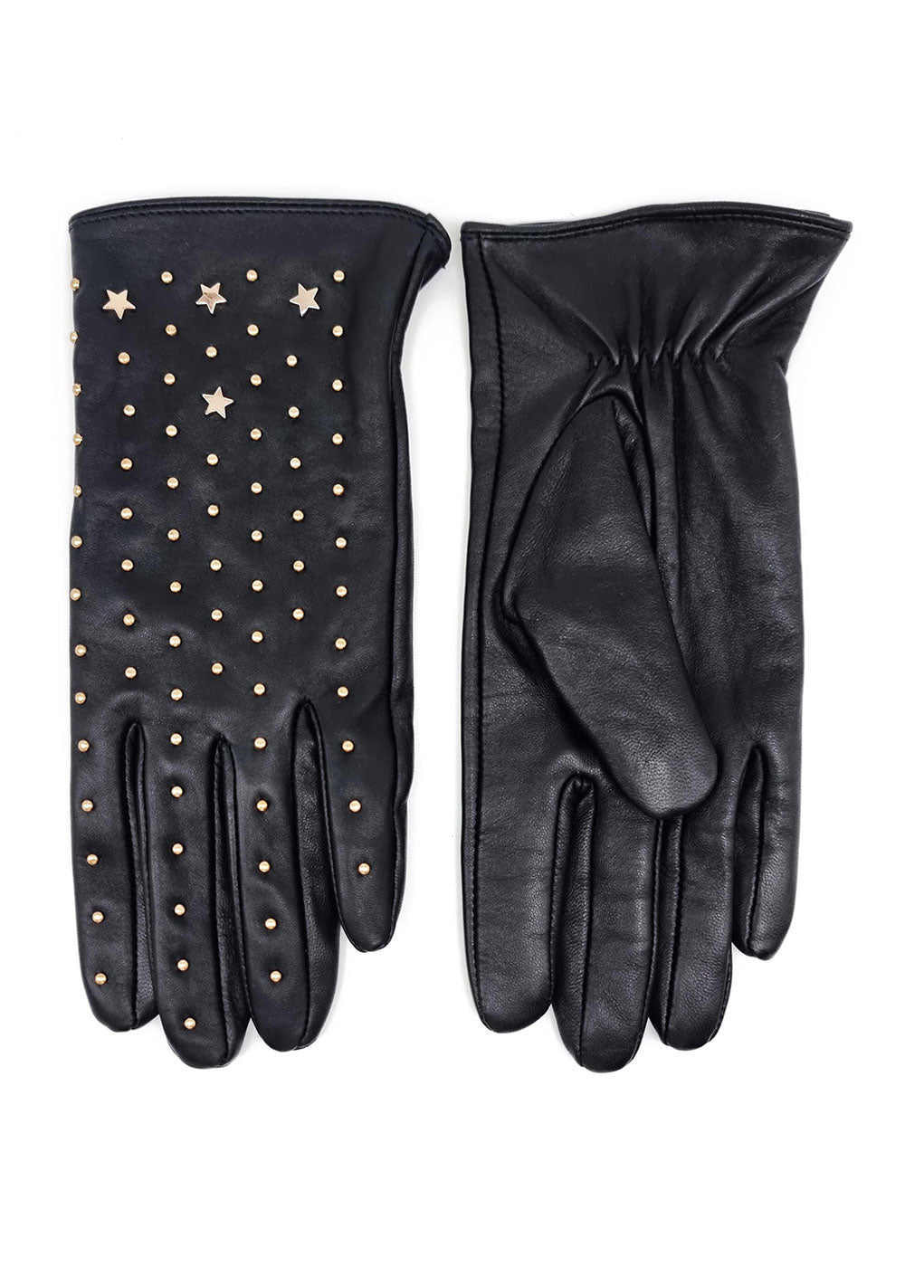 Tishan Studded Gloves - Black - Domino Style