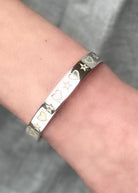 Star Heart Engraved Bangle - Small - Domino Style