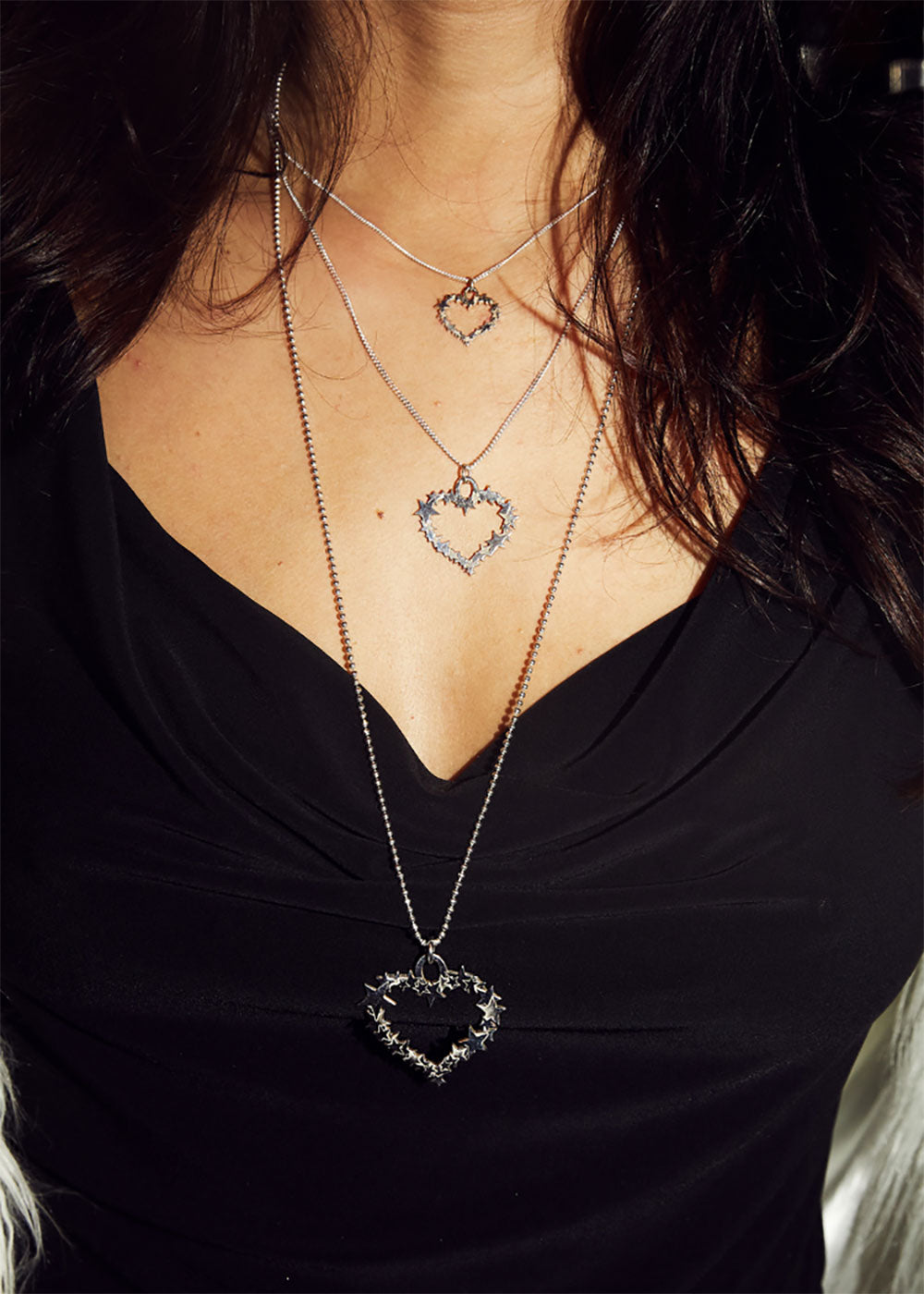 Star Heart Necklace - Small - Domino Style