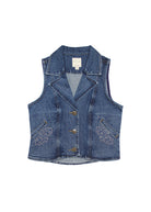 Embroidered Mia Waistcoat - Domino Style