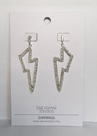 Demetra Lightening Bolt Diamante Earrings - Domino Style