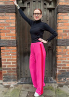 Side Stripe Pants - Pink/Red - Domino Style