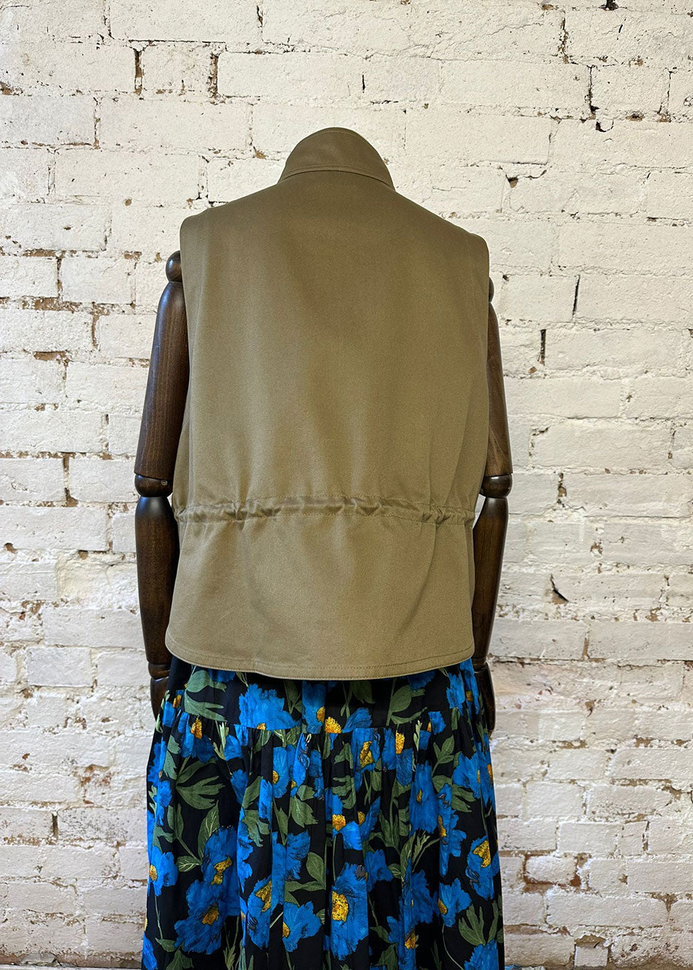 Khaki Utility Vest - Domino Style