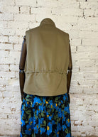 Khaki Utility Vest - Domino Style