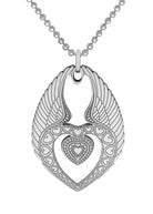 Winged Heart Necklace - Medium - Domino Style