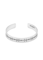 Barbed Wire Engraved Bangle - Small - Domino Style