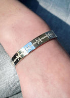 Barbed Wire Engraved Bangle - Small - Domino Style