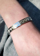 Heart Engraved Bangle - Small - Domino Style