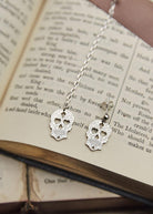 Short Drop Sugar Skull Single Earring - Domino Style