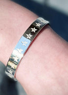 Star Engraved Bangle - Medium - Domino Style