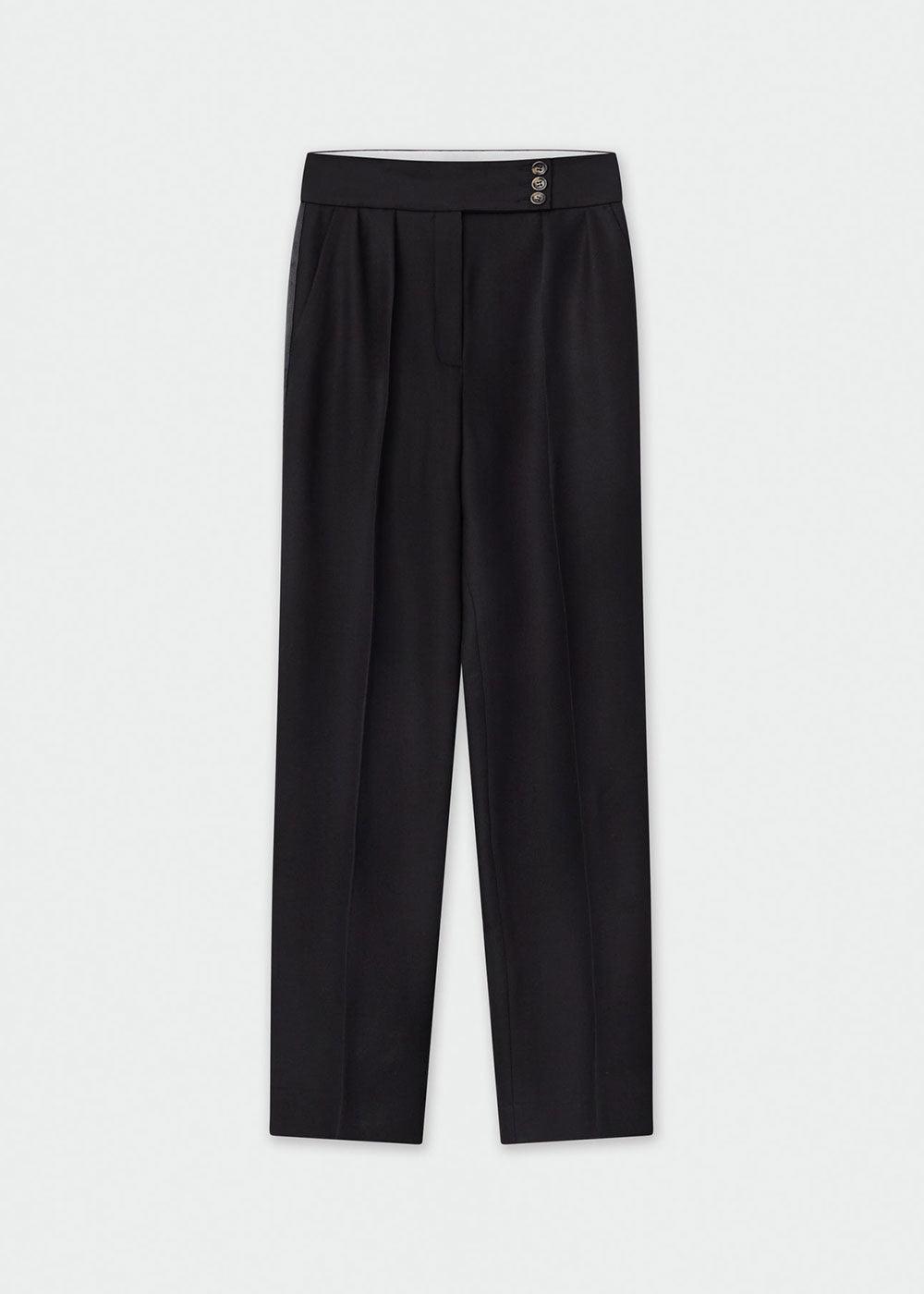 Elliot Wool Twill Trousers - Domino Style