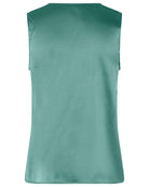 Shiny Silk Top - Eucalyptus - Domino Style