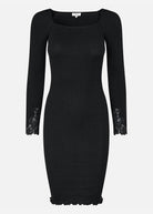 Square Neck Dress - Black - Domino Style