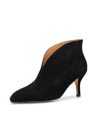 Valentine Low Cut Suede Boots - Black - Domino Style