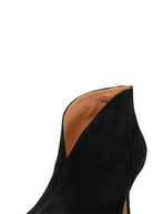 Valentine Low Cut Suede Boots - Black - Domino Style