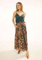 Leo Skirt - Emerald & Bronze - Domino Style