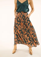 Leo Skirt - Emerald & Bronze - Domino Style