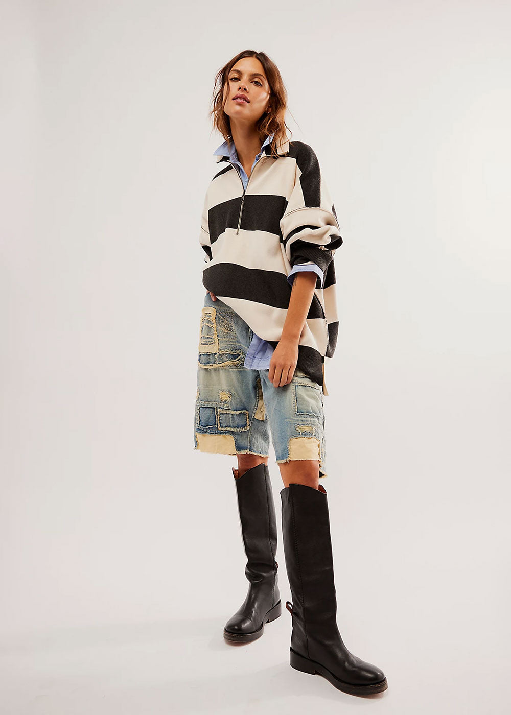 Coastal Stripe Pullover - Domino Style