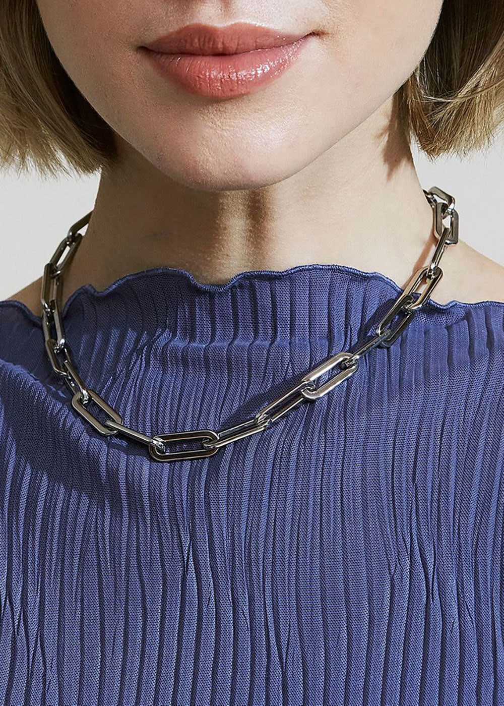 Ivy Maxi Necklace Steel - Domino Style