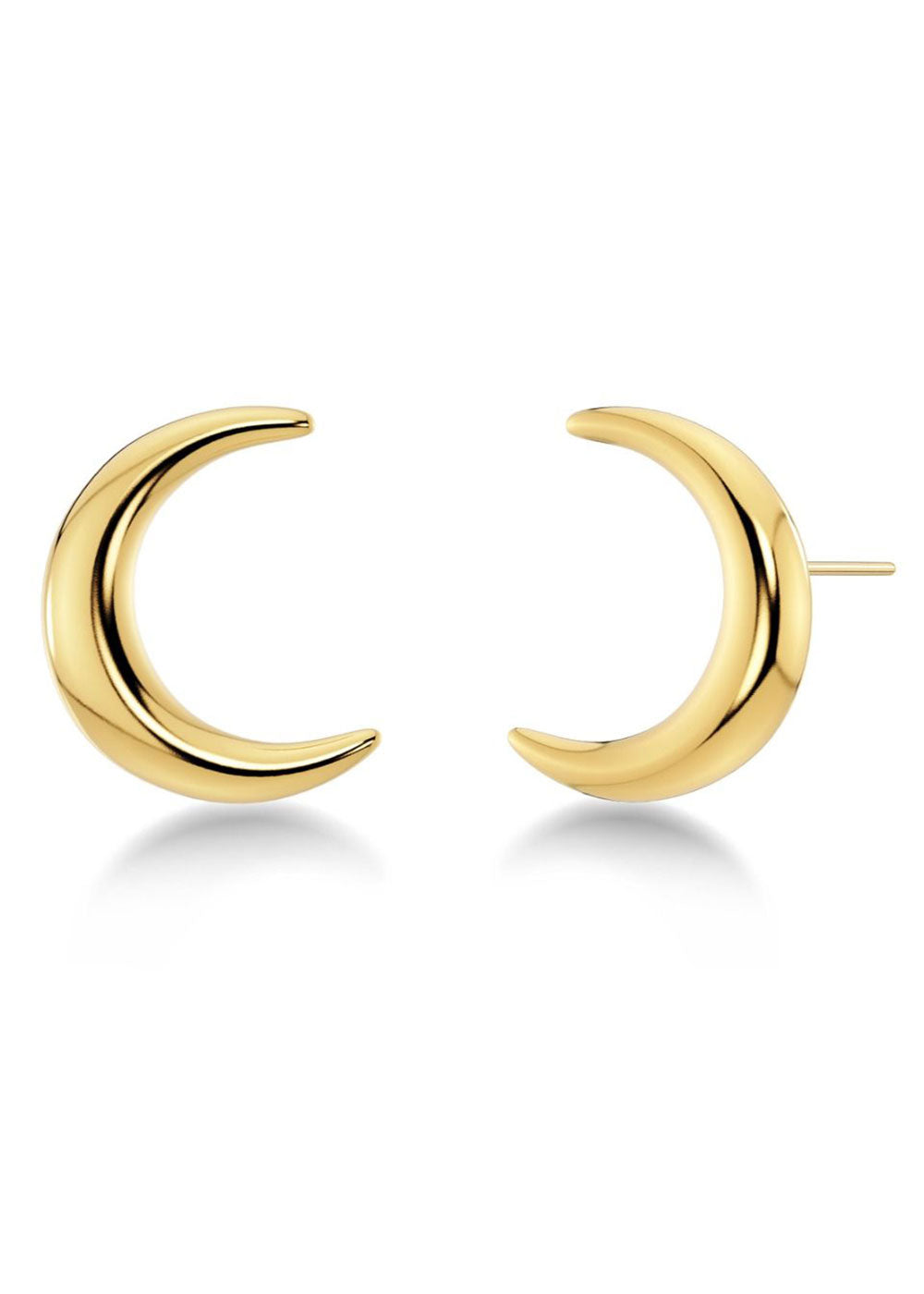 New Moon Studs L - Gold - Domino Style