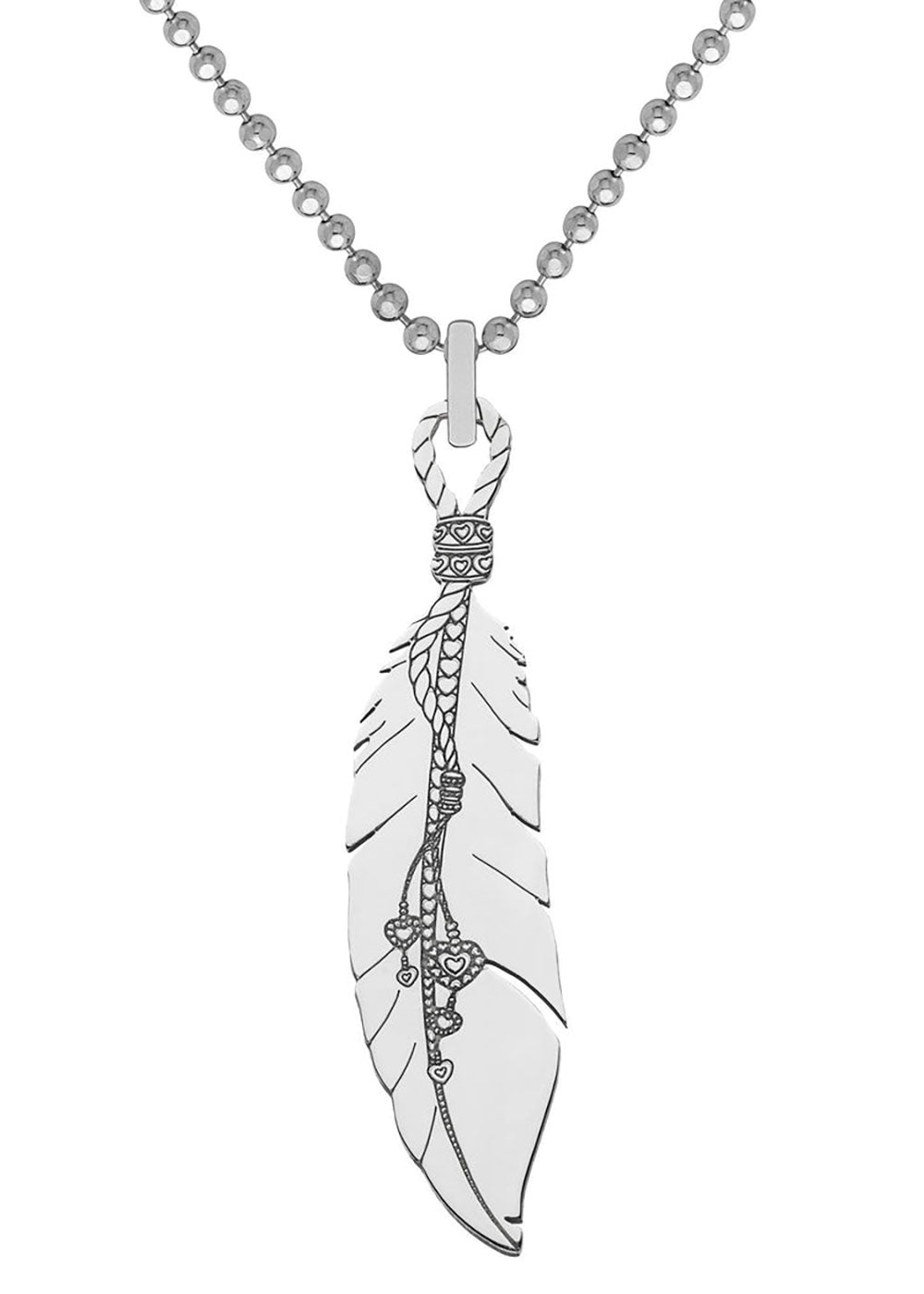 Feather Necklace - Medium - Domino Style