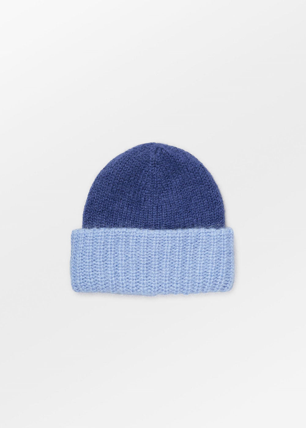 Two-toned Oma Beanie - Blue - Domino Style