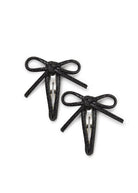 Glim Bow Hair Clip - Black - Domino Style