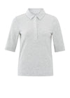 Jersey Polo Top - Grey