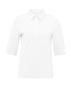 Jersey Polo Top - White