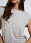 Jersey Metallic Detail Top - Grey