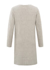 Long Cardigan with Attached Vest - Dove Grey