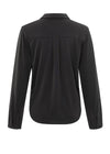 Long Sleeve V-Neck Top - Anthracite