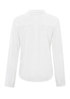 Long Sleeve V-Neck Top - White