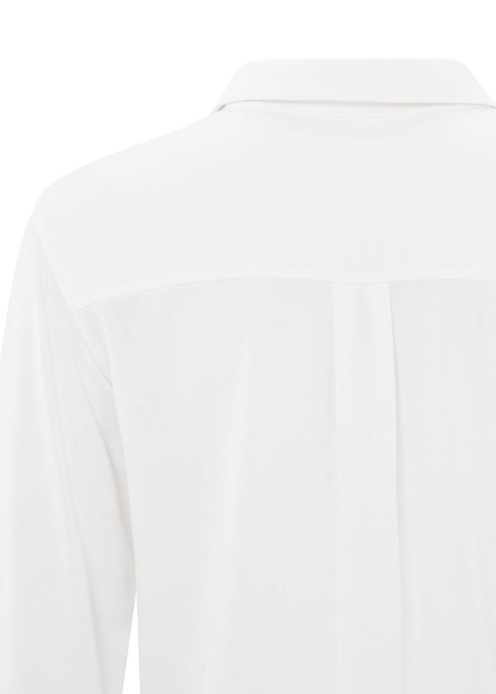 Long Sleeve V-Neck Top - White - Domino Style